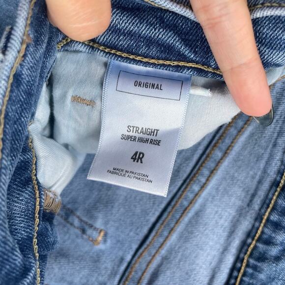 Express Original Straight Super High Rise Women's Jeans - Size 4R‎ - Picture 8 of 11